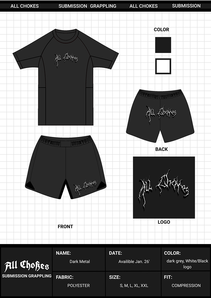 Dark Metal Rash Guard set