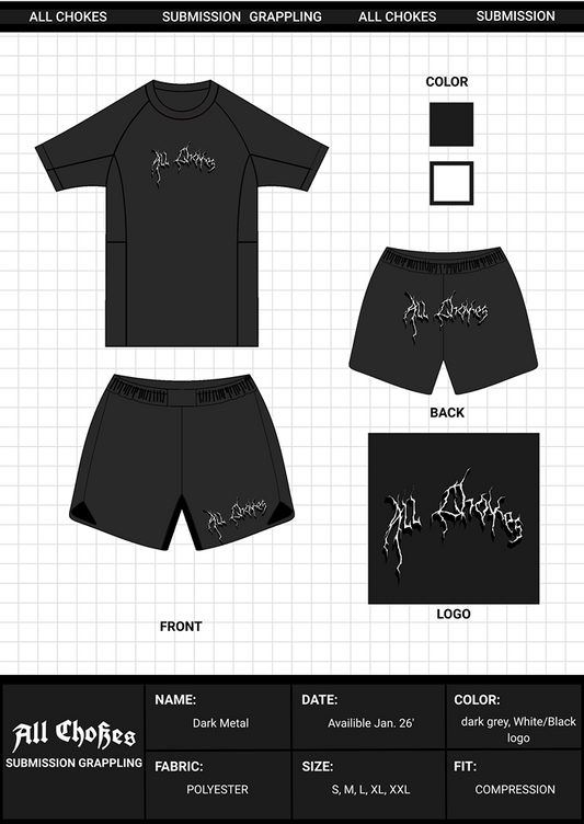 Dark Metal Rash Guard set